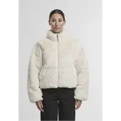 Urban Classics Mentions légales Ladies Short Faux Fur Puffer Jacket whitesand - XL