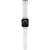 Karl Lagerfeld Bracelet Apple Watch 42 mm en caoutchouc 3D blanc