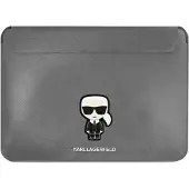 Karl Lagerfeld Manchon KLCS16PISFG 16 quot argent (16", Apple), Sac pour notebook, Argent