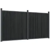 vidaXL Élément de clôture Gris 353x186 cm WPC