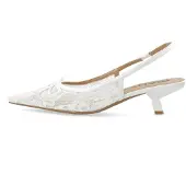Bianco Escarpins à bride arrière 'Kristin' blanc