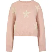 Apricot Pull-over 'Daisies' écru / rose ancienne