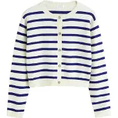 Next Cardigan bleu marine / blanc