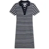 Tommy Hilfiger Robe '1985 Slim Mini Short Sleeve' bleu nuit / blanc