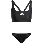 Adidas Bikini de sport '3-Stripes V-Back' noir / blanc