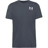 Under Armour T-Shirt fonctionnel 'Heatgear Fitted' gris foncé / blanc