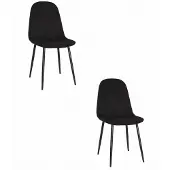 Leobert Chaise COMO - velours noir x 2