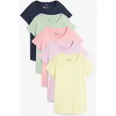 Bonprix Lot de 5 T-shirts col rond