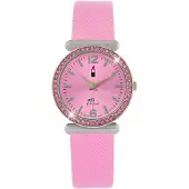 Lucardi Montre à affichage analogique 'Farbenfroh' rose clair / argent