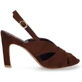 Manfield Escarpins à bride arrière marron