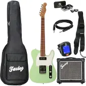 Fazley Sunset Series Tempest 90 Surf Green pack débutant guitare électrique