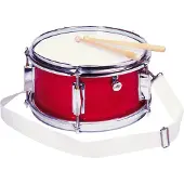 Goki Jouet musical - - Tambour - Ø28 x H14 cm - Rouge - Avec molette - Dès 3 ans
