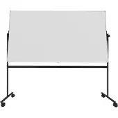Legamaster Verrijdbaar en draaibaar whiteboard UNITE - aan 2 zijden te gebruiken - geëmailleerd - B 2200 x H 1200 mm - grijs onderstel