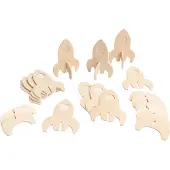 Colorations - Cadre photo en bois Rocket, lot de 12