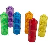 TickiT SET DE POTS DE COULEUR TRANSLUCENT