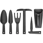 Prosperplast Sada ručního nářadí RESPANA GARDENING TOOLS SET 6 ks - barva: černá