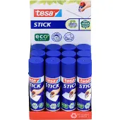 TESA Bâton de colle ecoLogo Stick, 20 g, présentoir de comptoir