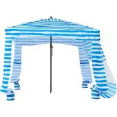 Vevor Tonnelle de Plage 1,83x1,83 m