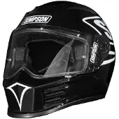 Simpson Speed 12 O Clock, casque intégral ,Noir/Blanc ,M