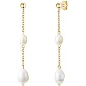 Valero Pearls Boucles d'oreilles or / blanc