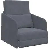 vidaXL Canapé-Lit Gris foncé 65 x 80 x 83 cm Velours