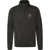 FQ1924 Pull-over 'BIRK' gris foncé / rouge sang / blanc