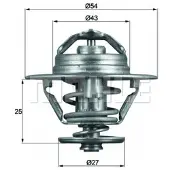 MAHLE ORIGINAL Thermostat d'eau TX 93 74D