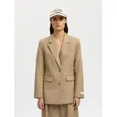 Selected Casquette marron / blanc