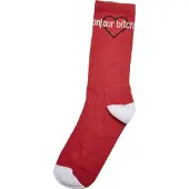 Mister tee Chaussettes 'Bonjour Bitches' rouge / noir / blanc