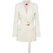 HUGO Blazer coupe décontractée avec ceinture à anneau en D