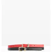 Bonprix Lot de 2 ceintures avec boucle brillante