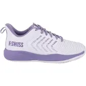 K-Swiss Femmes, Chaussures de tennis, Argile Légère Ultrashot (37), Blanc, Violet