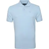 Barbour Polo Basique Piqué Bleu Clair