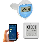TFA-Dostmann TFA.me 35.8110.02 Kit de démarrage WiFi avec passerelle et capteur flottant pour la surveillance en ligne de piscines, bassins et bains glacés : sans piles
