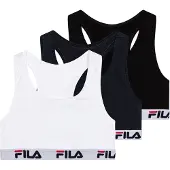 FILA Soutiens-gorge bleu foncé / noir / blanc