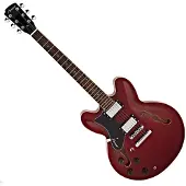 Hartwood Revival Guitare Semi-Acoustique Gauchère Cherry Red