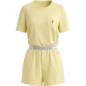 Ralph Lauren Pyjama ' Knit Oxford ' jaune