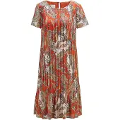 MADELEINE Robe bleu pastel / vert clair / homard / blanc