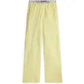 Ralph Lauren Pantalon de pyjama ' Knit Oxford ' jaune clair / blanc