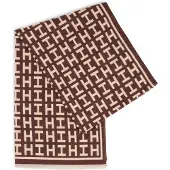 Marie Lund Écharpe beige / chocolat