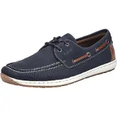 Rieker , modèle : 0881614 088. Chaussures pour hommes. Mocassins. Couleur : bleu. Style : décontracté