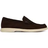BOSS Mocassins en cuir suédé avec logo embossé