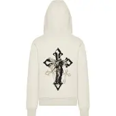Mister tee Sweat-shirt 'Holy' sable / noir / blanc cassé