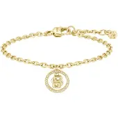 BOSS Bracelet doré avec breloque à monogramme Double B