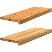 vidaXL Marches d'escalier 2 pcs marron clair 70x30x2 cm chêne massif