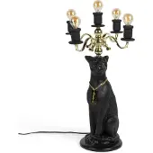 Bold Monkey Proudly Crowned Panther floor lamp black (E14)