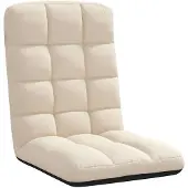 vidaXL Chaise de sol pliante en lin 71 x 51 x 62 cm