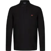 Armani Exchange pour homme. XM001288AF17321MC536 Polo Relax noir (XS), Casuel, Coton, Manche longue