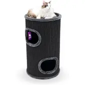 Petrebels Dome 80 Bac à griffer pour chat - Poivre - Ø 45 x 80 cm - stable