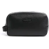 Piquadro Mode Special Leather Toiletry Bag 25 cm Black, Trousse de toilette, Noir